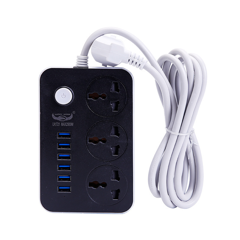 黑色 USB PD 充电出口 外贸 外销  接线板插线板 插座 插排 样品