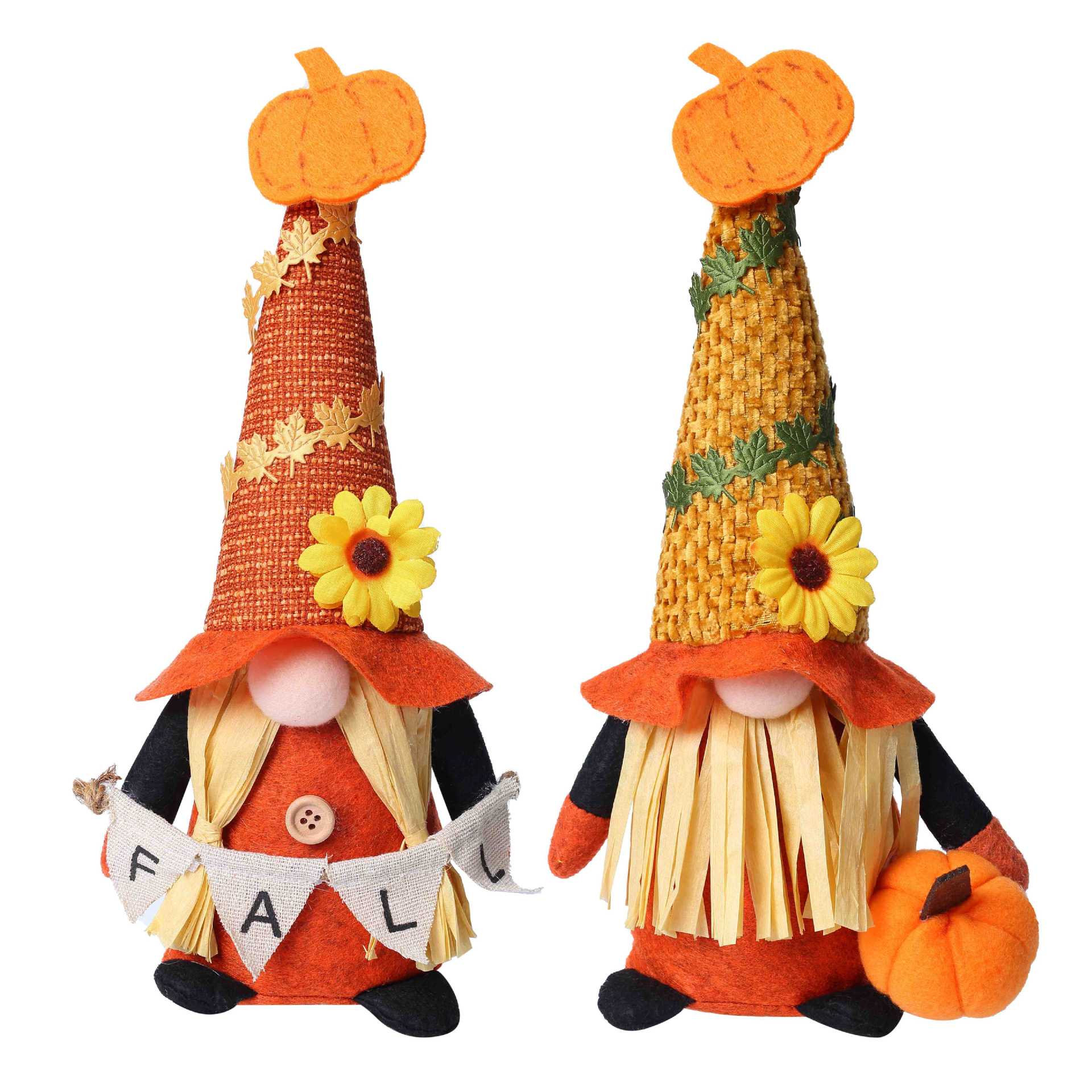 Nuevo festival de cosecha de felpa de Acción de Gracias transfronterizo decoración muñeca sin rostro calabaza hoja de arce Rudolph decoración lote