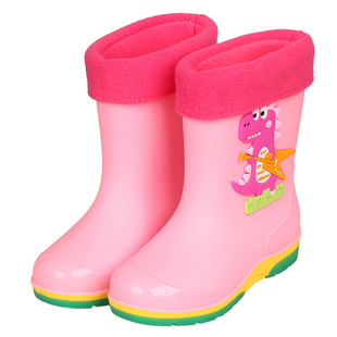Children's Rain Boots Wholesale Pvc Kidsren's Rain Boots for Boys and Girls, Cartoon Mid-Calf Waterproof Shoes for Toddlers and Girls