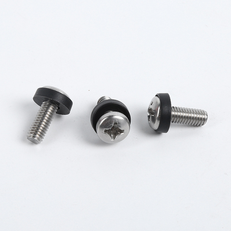 工場卸売ステンレス鋼 SUS304 シャーシキャビネットネジナベネジ黒丸組み合わせ M5x16-M6x30|undefined