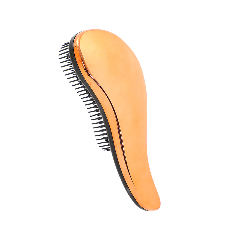 Comercio exterior galvanizado noblese peine TPEE material masaje enredado peludo casero seco húmedo doble uso peine de peluquería portátil