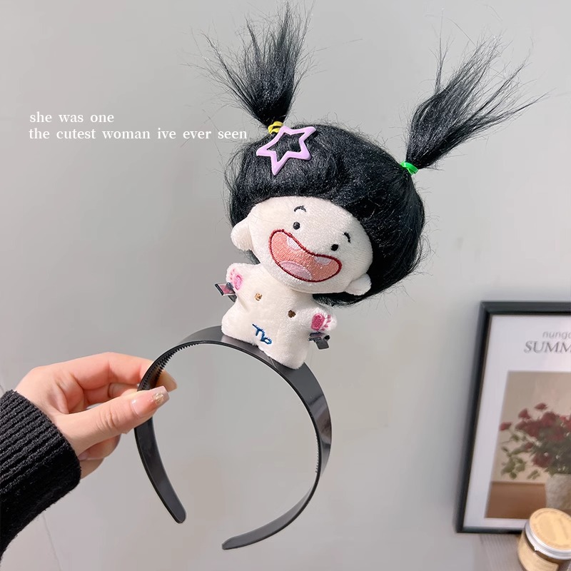 Divertido diadema diente perdido algodón muñeca Linda diversión casera pequeña muñeca horquilla clip tocado novedad