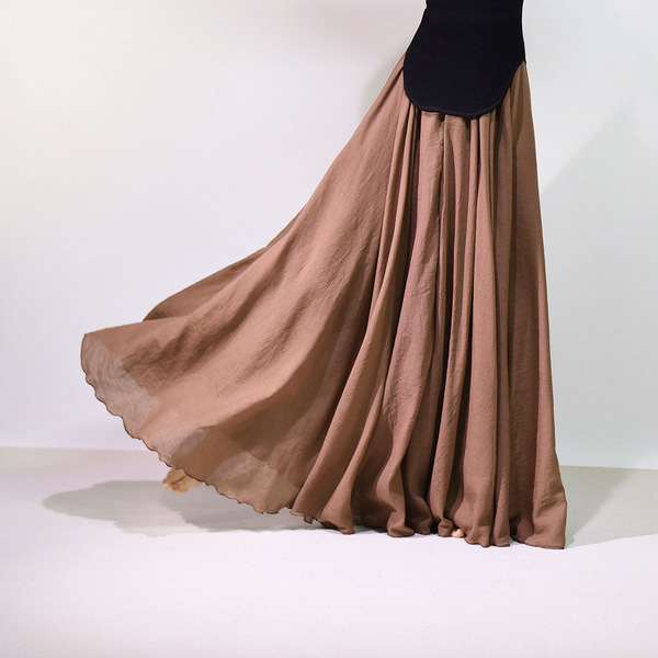 Spring summer retro long skirt