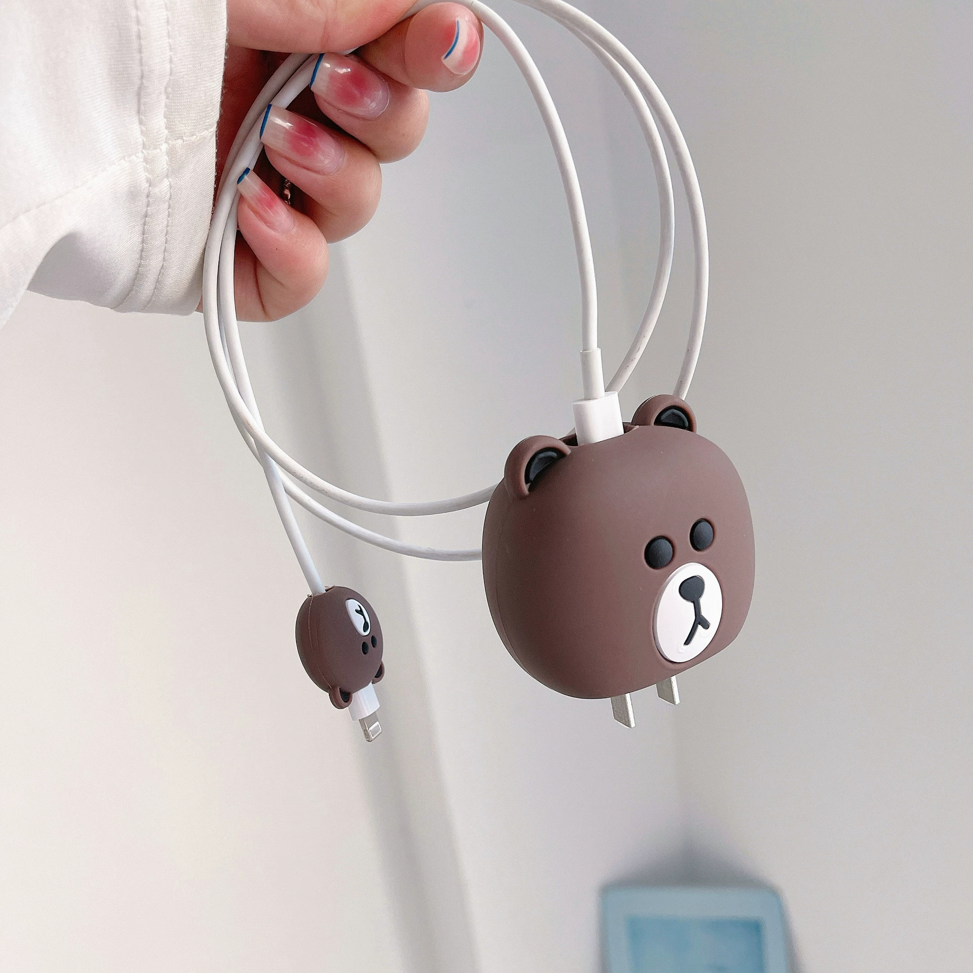 Apple, cartoon charger, protective case, 20W
