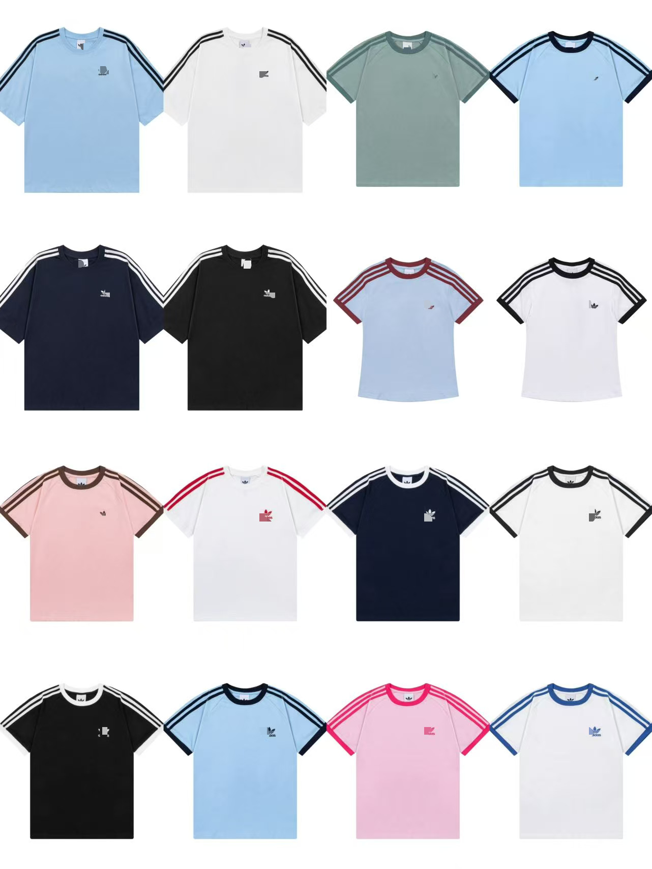 retro summer cotton short sleeve T-shirt with a round collar for…