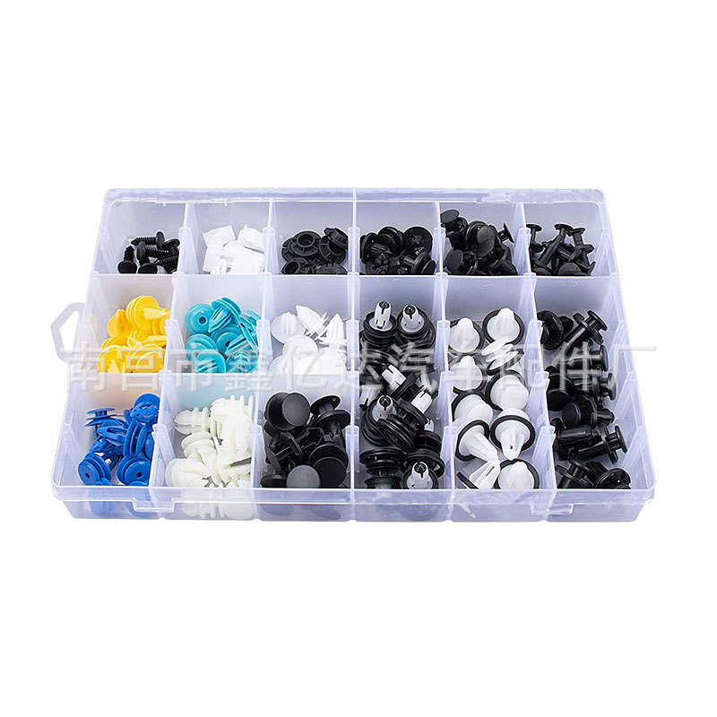 150 unids en caja hebilla adecuada para el cuerpo del coche interno y externo abrazadera sujetador traje hebilla HE203