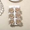 #3 Matte light gray [6-piece set with card] 4cm small daisy style