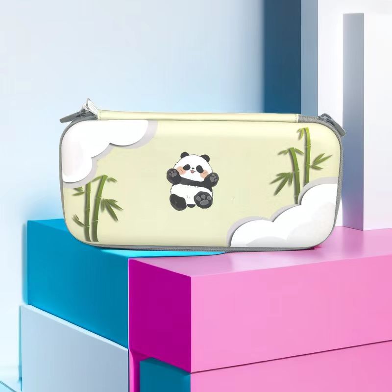 新款任天堂switch收纳包硬壳可爱熊猫原创设计大容量switch oled