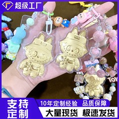 純金 999 ラブブ携帯電話チェーンゴールドラブブ漫画キャラクターバッグペンダントキーホルダーペンダントギフト