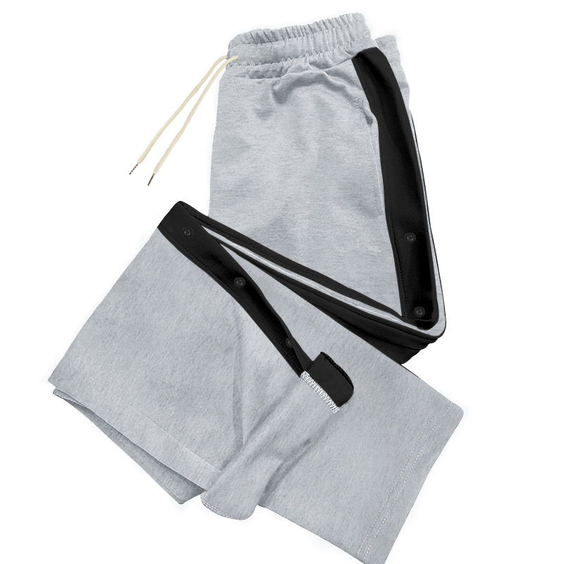 Men's clothing heavyweight casual sports men's autumn loose patchwork oversize straight wide leg large size trousers_voghion.com