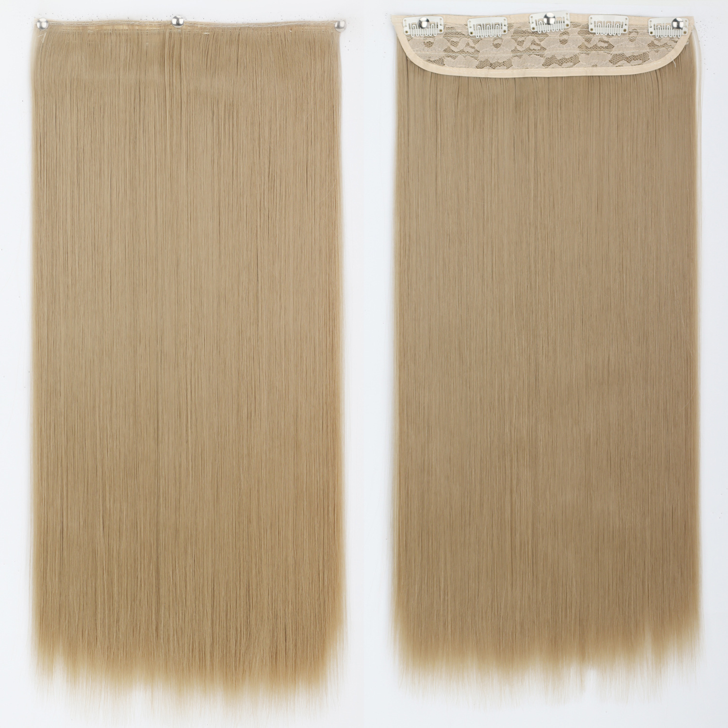 55CM pelucca de cabello recto de mujer una pieza de extensión de cabello de cinco tarjetas pelucca de cabello fluffy