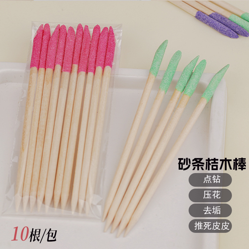 Nuevo transfronterizo de doble cabeza de color chorro de arena barra de madera naranja inclinada molino de corte limpio de la cara de las uñas punto herramientas de perforación de madera al por mayor