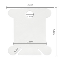Colorful plastic spool for handmade embroidery floss, cross-stitch thread, square spool for tying, letter T storage and organization tool for sewing and embroidery thread.