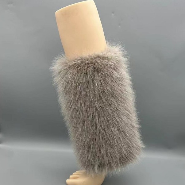 Fox Fur Plush Socks Cover, Long and Short Versions, Fake Fur Leg Warmers for Autumn/Winter Stage Performance, Warm and Multi-Color Boot Covers