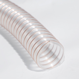 Pu Polyurethane Exhaust Pipe Copper-Plated Steel Wire Pu Exhaust Hose Fan Accessories Woodworking Dust Collection Wood Chip Pipe Customization