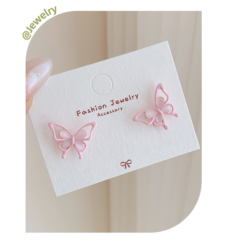 Holiday, Daily Occasion Alloy Material 1 Pair Sweet Butterfly Alloy Ear Studs