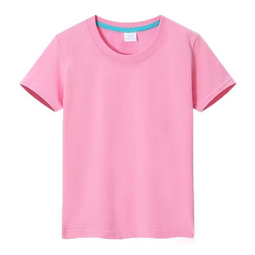 定制LOGO纯棉T恤儿童短袖2024夏季新款儿童T恤精梳纯棉190克100%