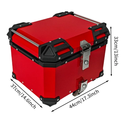 Motorcycle trunk aluminum alloy tail box 45 liters - 45lall-red
