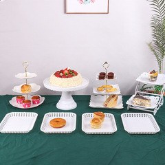 BG54甜品台展示架子擺件點心糖果盤婚禮裝飾布置冷餐擺台雙層蛋糕