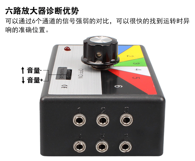 Automobile maintenance electronic stethoscope engine chassis gearbox abnormal noise detection tool mechanical diagnostic instrument