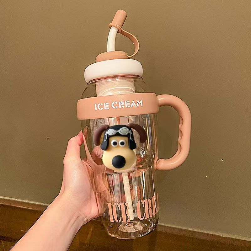 Nueva taza de plástico de verano Big Mac de moda linda taza de paja resistente a altas temperaturas de gran capacidad taza de regalo portátil