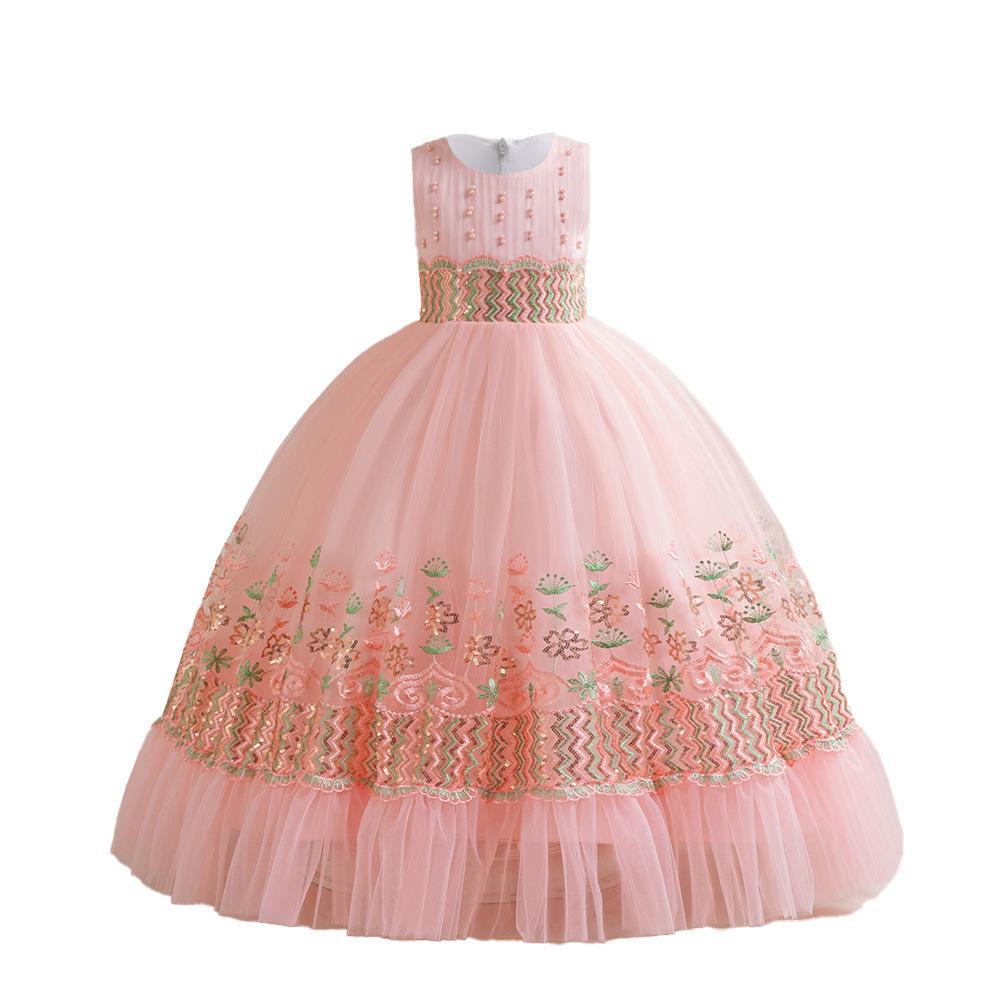 Nuevos vestidos de niñas transfronterizos vestidos de princesa vestidos de presentación vestidos de cumpleaños vestidos de princesa vestidos de fotografía