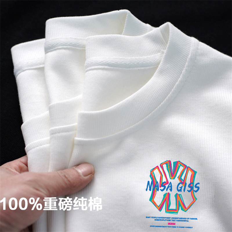 Summer new cotton half sleeve men's breathable loose casual jacket tide brand printed T-shirt manufacturers spot wholesale Summer new cotton half sleeve men's breathable loose casual jacket tide brand printed T-shirt manufacturers spot wholesale