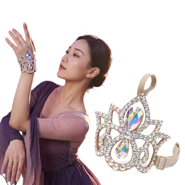 Cross-border best-selling hollow rhinestone bracelet for women, exotic style, unique irregular bracelet, dancer belly dance party jewelry
