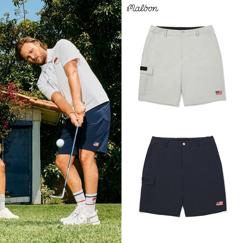 2025 New Korean Malbon Golf Clothing Summer Men's Outdoor Sports Quick-Drying Breathable Casual Shorts