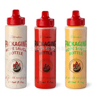 Factory Direct Sales 250Ml360Ml Food Grade Squeeze Sauce Salad Dressing Mayonnaise Food Bottle Honey Packaging Bottle