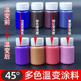 45度感温艺术漆变色粉diy颜料可逆有色材料