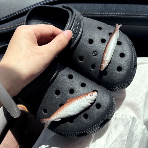 New matching Cros hole shoes, imitation food and play shoes, fried chicken legs, chips, shoe buckles, diy garden shoes, accessories buckles