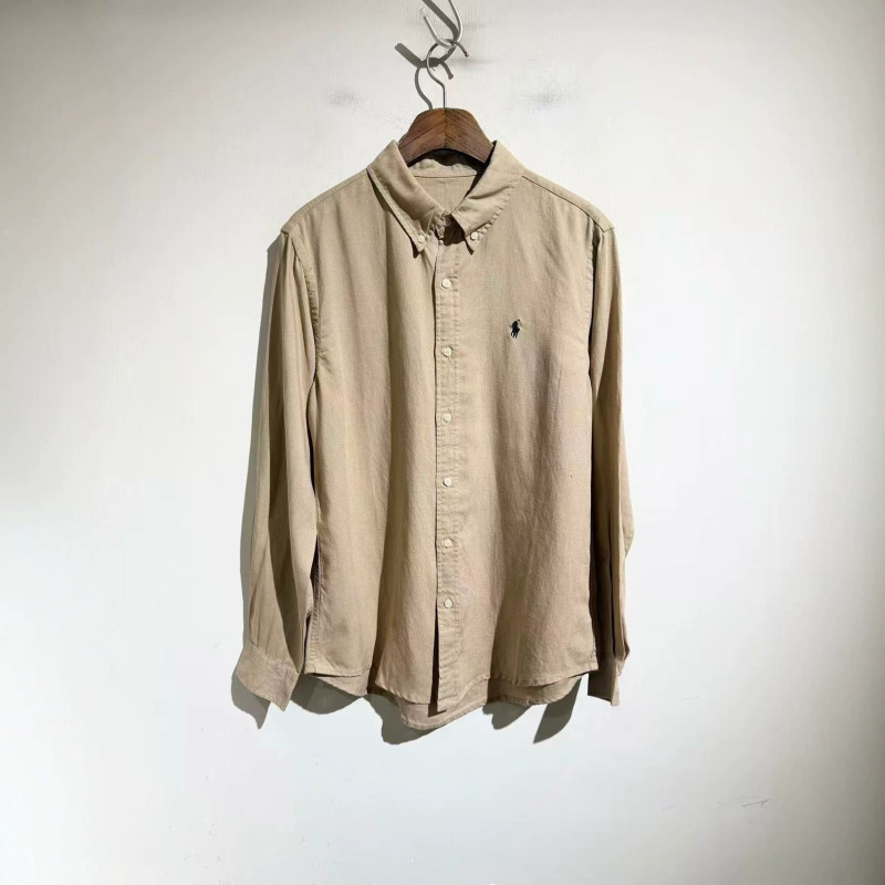 L Brand Spring/Summer 2026Aw Linen Shirt Unisex Classic Pony Logo Embroidery Old Money Style Casual Versatile
