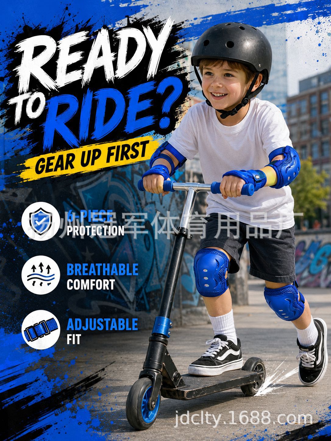 Deportes DE LOS NIÑOS engranaje de protección patinaje sobre ruedas de patinaje bicicleta scooter patineta de engranajes de protección fuente fábrica al por mayor