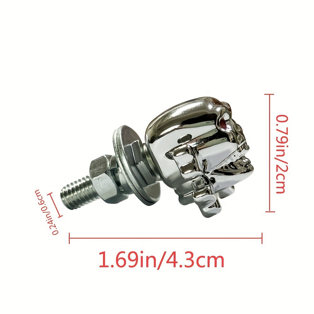 Nieuwe schroeven in doodskopvorm, M6-schroefdraad, universeel voor alle automodellen, kentekenplaathouder, grensoverschrijdend._voghion.com