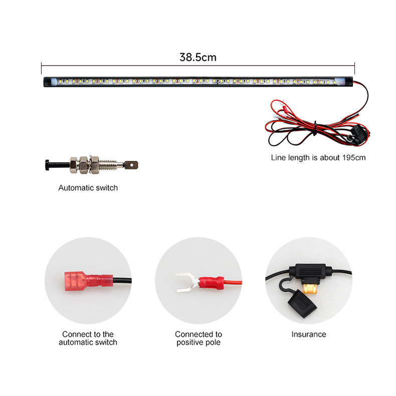 Cross-Border Supply 12V Car Hood Lighting Lamp Emergency Inspection Lamp Hood Light Led Car Decorative Light