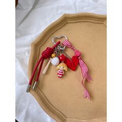 手作Molly蝴蝶结棒球包包挂件可爱少女心设计感钥匙扣礼物配饰