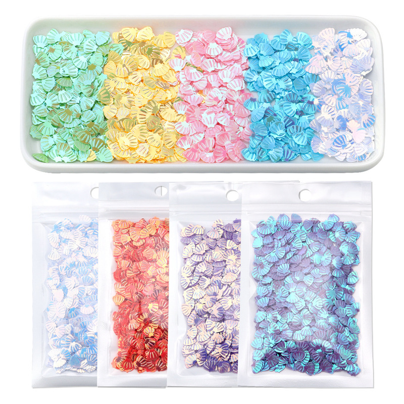 30 g/pack golden light sequins non-hole PVC shell sequins clothing nail patch diy jewelry accessories