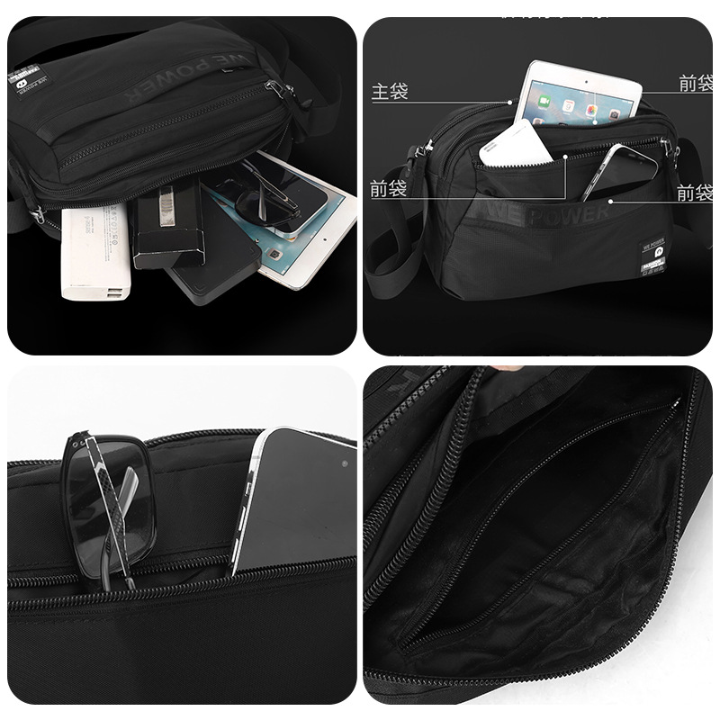 WEPOWER nueva moda bolsa de hombro casual, bolsa de hombro para hombres, bolsa de hombro ligera, bolsa de hombro cuadrada, simple bolsa de hombro