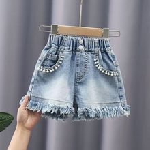 女童牛仔短裤夏季装2025新款儿童洋气薄款休闲中大童学生牛仔裤子