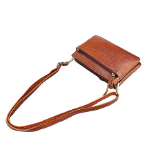 新款男女士头层牛皮单肩包手拿双拉链中老年妈妈手机包斜挎包真皮