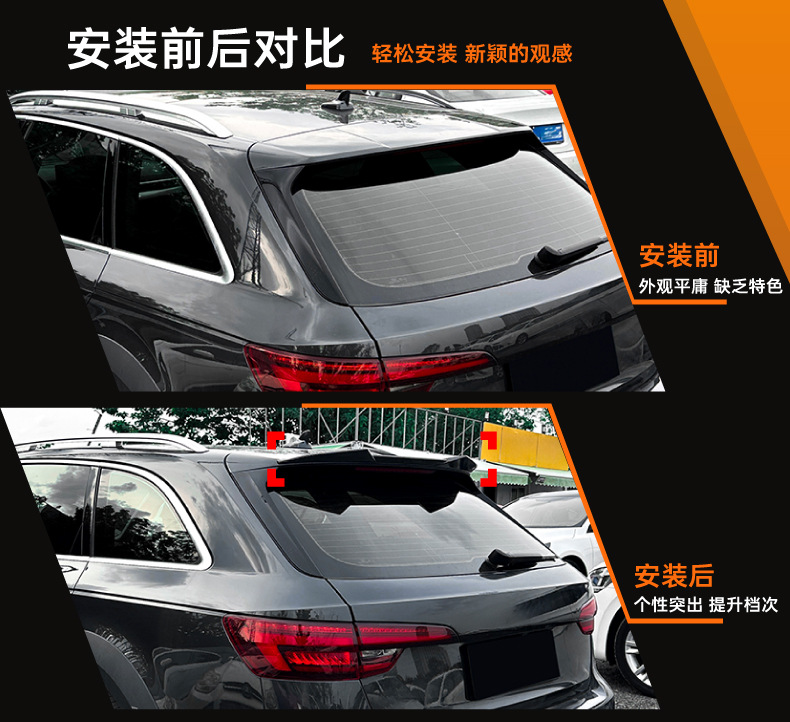 Suitable for Audi A5 F5 Coupe 2017-2024 M4 Blade-Style Rear Spoiler Exterior Cross-Border Modification