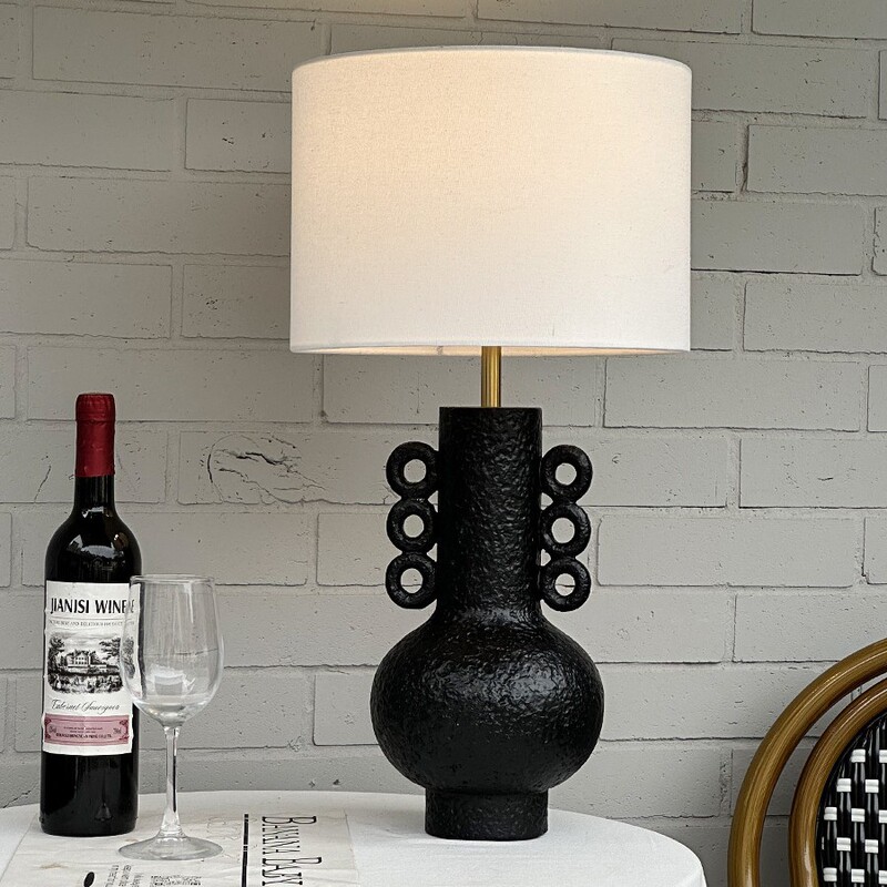 Living Room Antique Table Lamp Wabi-Sabi Style Model Room Hotel B&B Designer Bedroom Bedside New Chinese Style Ornaments Japanese Style