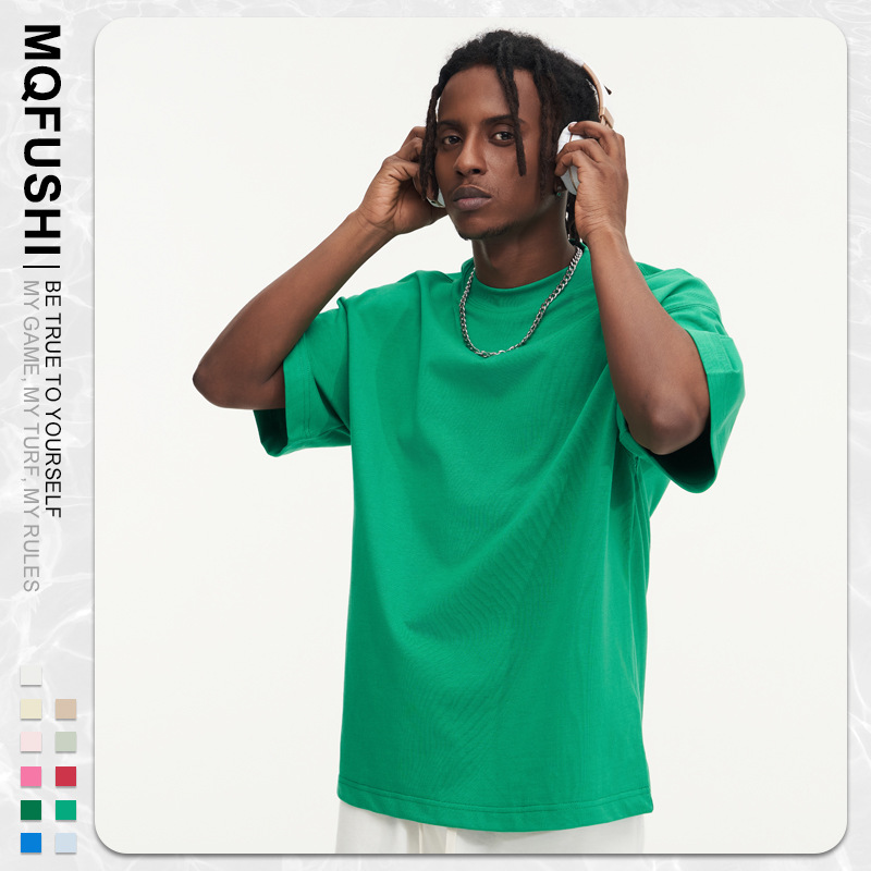 Green-350g 무거운 티셔츠