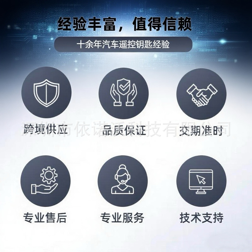 Xhorse XKFEF1EN Remote Control 3-Button Car Key Overseas Version