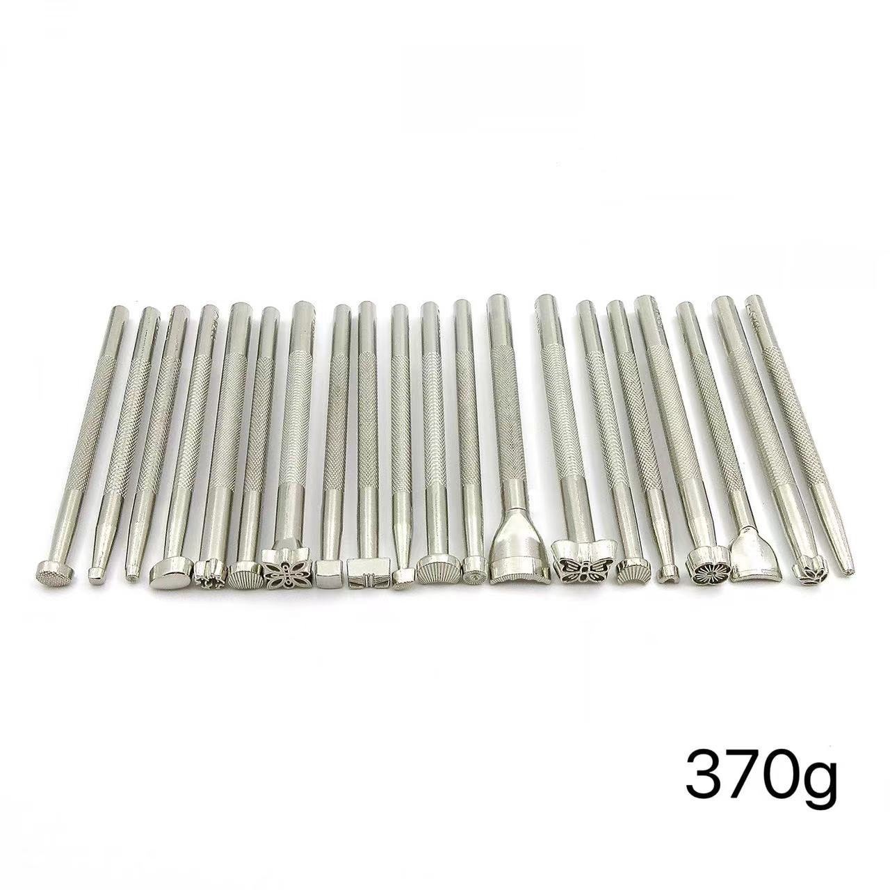 Artesanía Herramientas de cuero de bricolaje Tallado de cuero Herramientas de impresión Juego de 20 piezas Artículos de cuero estampados Bolsos de cuero Tallado Punzón de flores de golpe