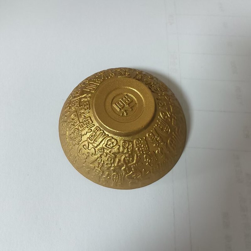 百福ボウル 1歳の誕生日小道具 合金メッキ ポケットサイズの小さな金ボウル 財宝ボウル 工芸品の装飾品|undefined