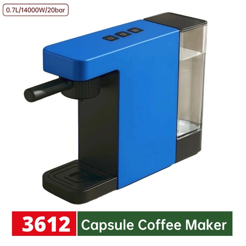 Foreign Trade New Customized 15 Bar High Voltage Power Supply Cooling System Household Capsule Coffee Machine with Milk Tank Wholesale