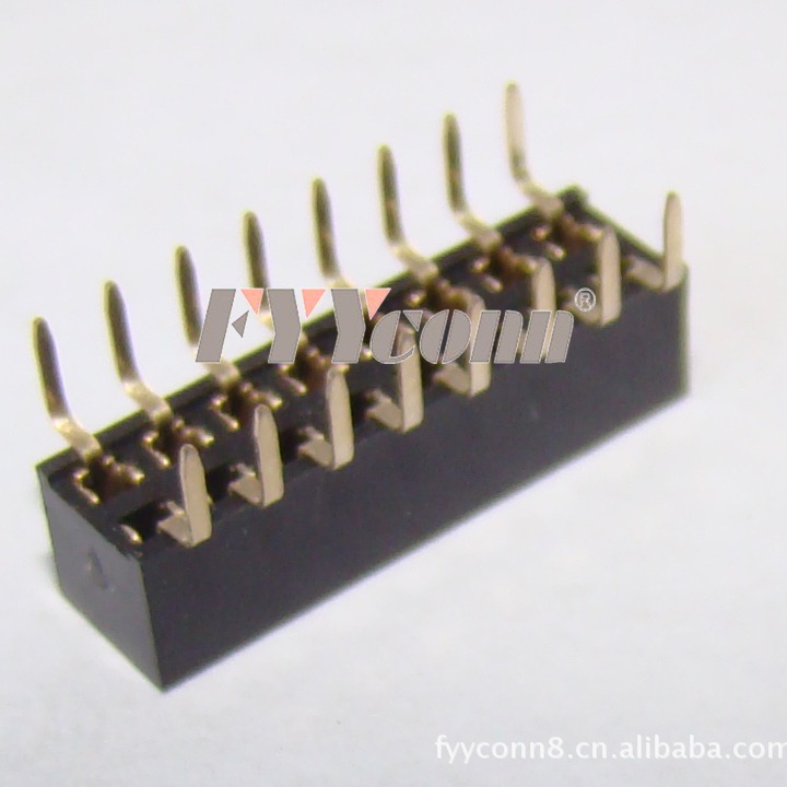 排母2.54  2.0  1.27  1.0  0.8mm 蜈蚣脚双排助燃PA6T防水连接器