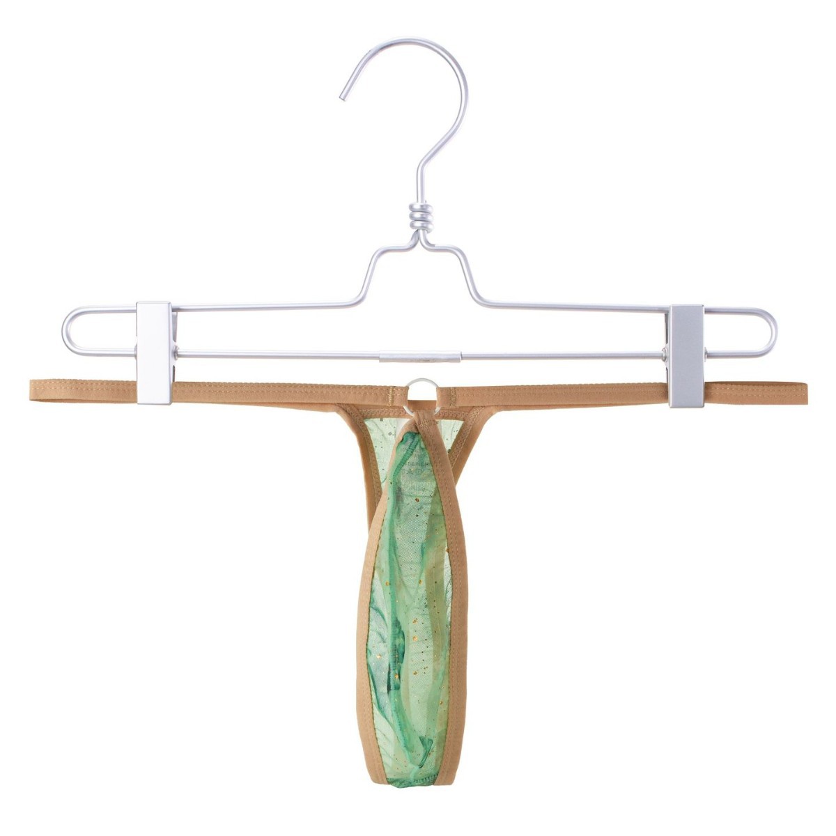 Dropshipping Sexy Men's Transparent Breathable Printed Hot Stamping Mesh Thin Straps Contrasting Color Quick-Drying Low-Waist Thong